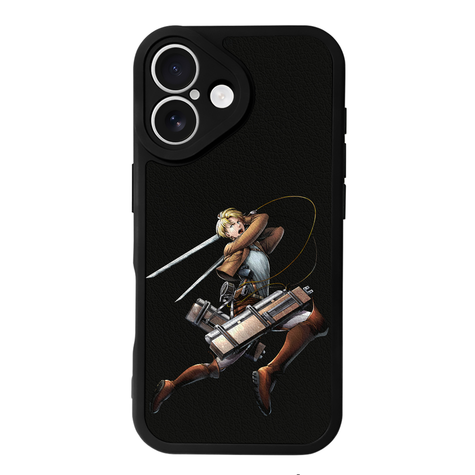 （画像用） 進撃の巨人 Attack on Titan 【iPhone 16シリーズ対応】シリコンスマホケース（レザー調） 材質：シリコン